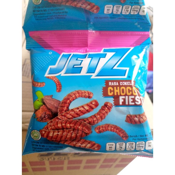 Jual Ciki Jetz Cokelat Fiesta 12G/Dus Chiki Coklat Choco Cemilan Snack Makanan Ringan Murah Renyah Jajan | Shopee Indonesia