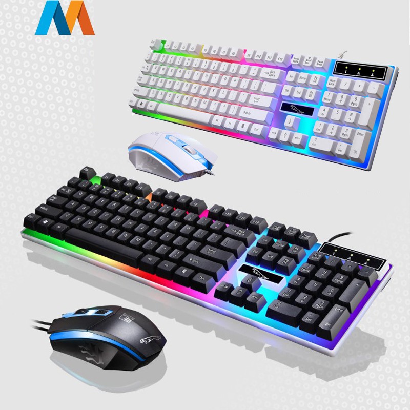 Mukava Paket Gaming Keyboard dan Mouse RGB / Set Gaming