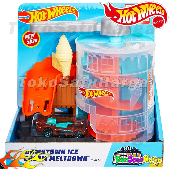 Jual Track Hotwheels City Downtown Ice Cream Meltdown Hot Wheels Ori Mattel | Shopee Indonesia