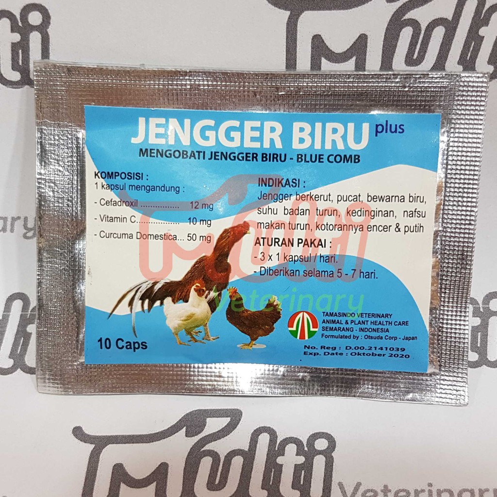 JENGGER BIRU plus 10 caps kapsul Obat Mengobati Jengger Biru Blue Comb Ayam  | Shopee Indonesia