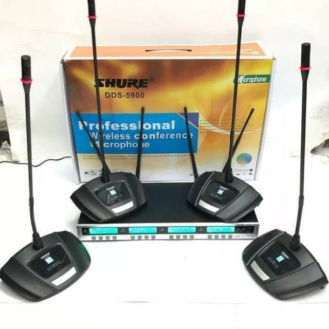 Jual Mic Microphone Wireless Meja Podium Shure DDS5900 DDS 5900 TERBAIK Indonesia