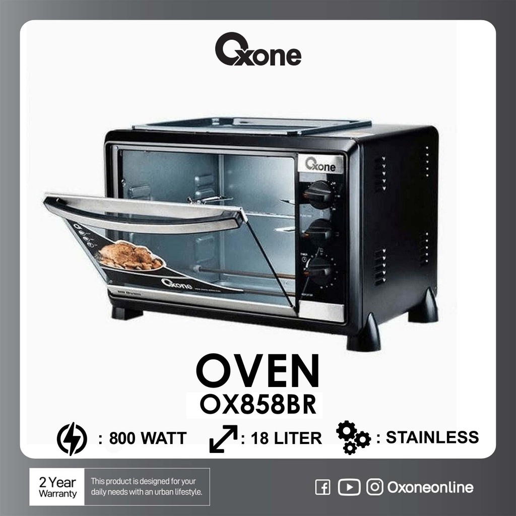 Jual OXONE OX858BR Oven Toaster 18L 4in1 / 800 watt / Original / Baru