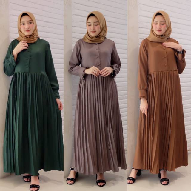 25+ Trend Terbaru Gamis Hijau Botol Kombinasi Coksu Tricia Goes Around
