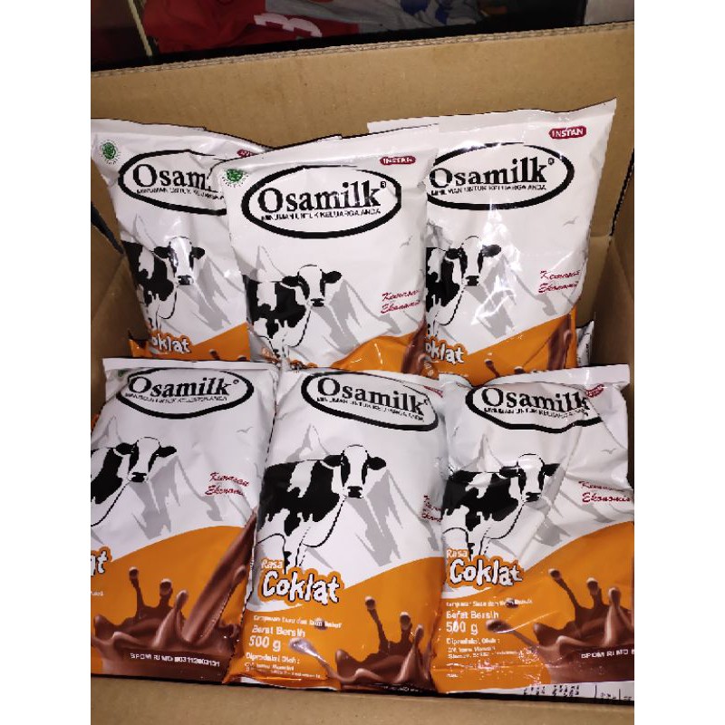 Jual Osamilk Susu Untuk Keluarga | Susu Sapi Osamilk 500 Gram Vanilla Dan Coklat | Shopee Indonesia