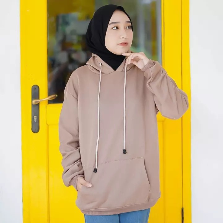 Jual Hoodie Coklat Mocca Polos Tebal & Lembut | Sweater Hoodie Part 2 | Dhea Fashion | Shopee Indonesia