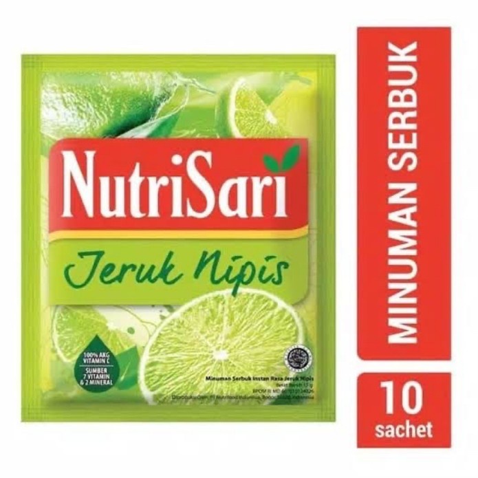 Nutri Sari Nutrisari Jeruk Nipis 10 Sachet Pcs 10Sachet 10 Pcs Shopee