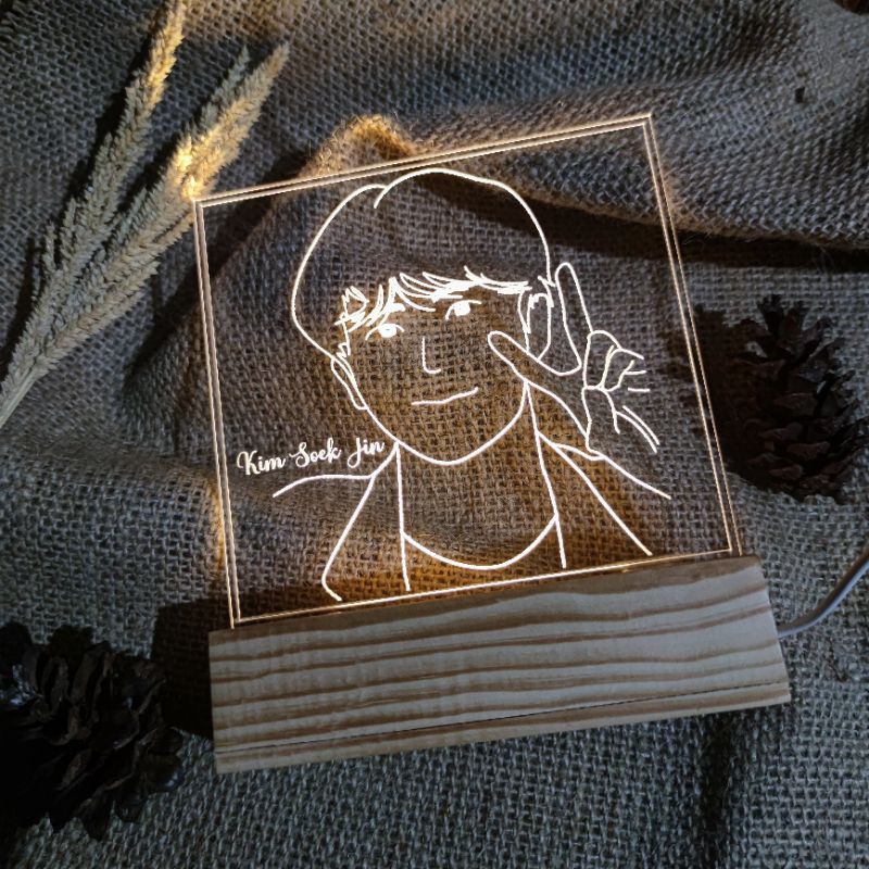 TERMURAH !! HADIAH LAMPU TIDUR AKRILIK CUSTOM/CUSTOM NIGHTLIGHT