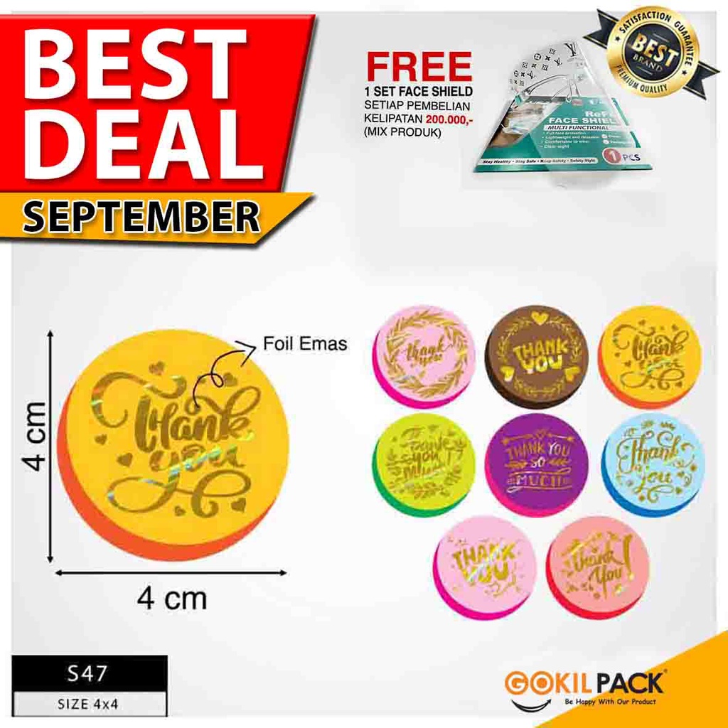 Jual Sticker SegelSticker Sealer Sticker MurahSticker Thank YouS47