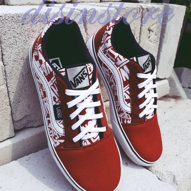 SEPATU SEKOLAH KULIAH JALAN SANTAI VANS OLDSKOOL HITAM SNEAKERS KASUAL
