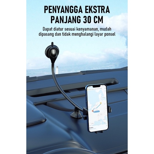 Jual Robot RTCH17 Alumunium Neck Dasboard Car Holder Phone Mount