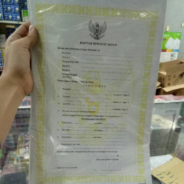 Daftar Riwayat Hidup isi 100 lembar | Shopee Indonesia