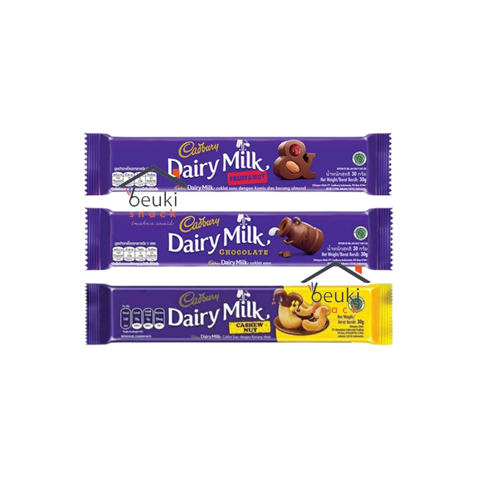 Jual VARIAN Cadbury Dairy Milk Coklat / Cashew / Fruit & Nut Kemasan