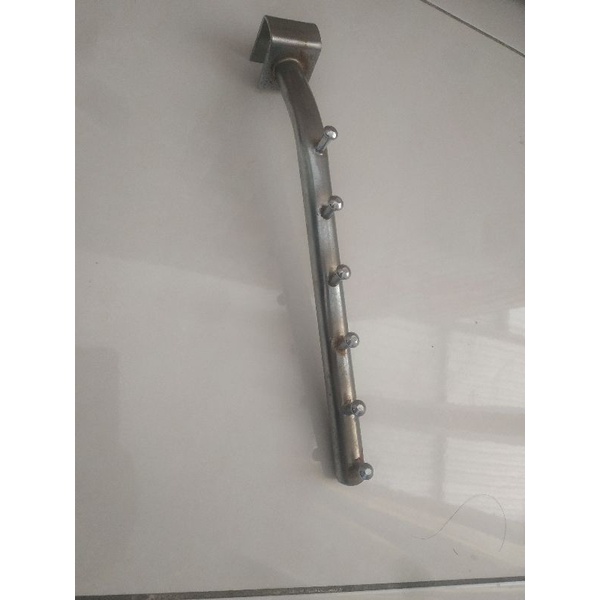 Jual Hanger suling pipa kotak 6 titik , gantungan baju display toko
