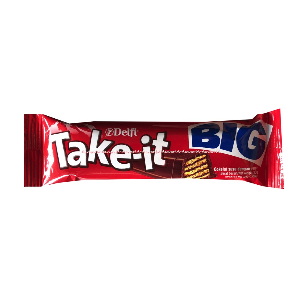 Jual Delfi Take It Big Coklat Snack Wafer Takeit 33Gr Coklat Susu Dan Wafer Dengan Ukuran Lebih Besar | Shopee Indonesia
