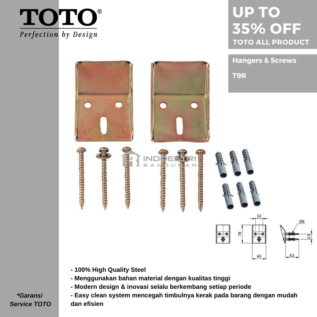 Jual Bracket Urinal TOTO T9R / Braket Wastafel TOTO T9R Shopee Indonesia