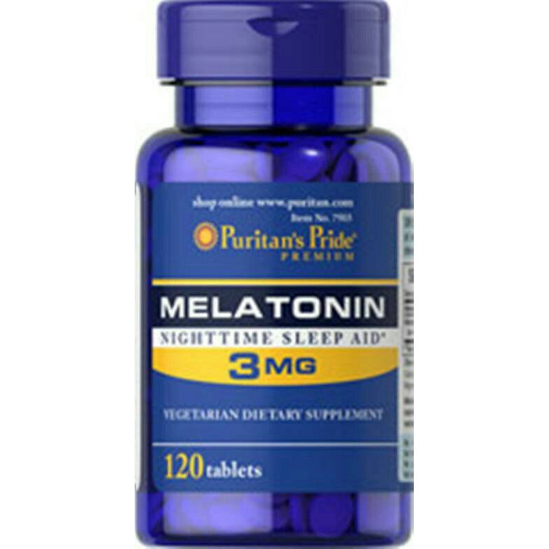 Jual Melatonin 3 Mg | 120 Tablet -- Mengatasi Insomnia, Jetlag -- Puritan's | Shopee Indonesia