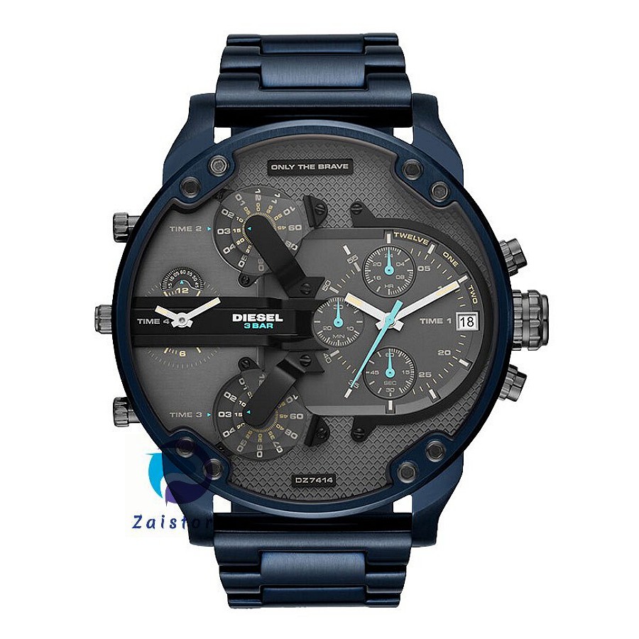 Jual Jam Tangan Pria Diesel Dz7414 Mr.daddy Time 4 Grey Dial Blue Stainless Steel | Shopee Indonesia