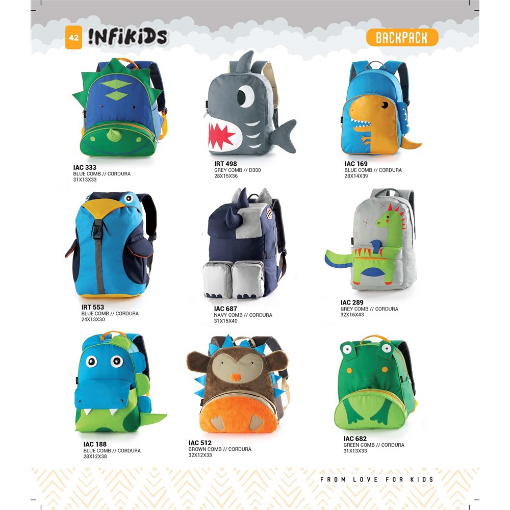 Tas Ransel Sekolah Anak Karakter Hewan Lucu Infikids Original Shopee