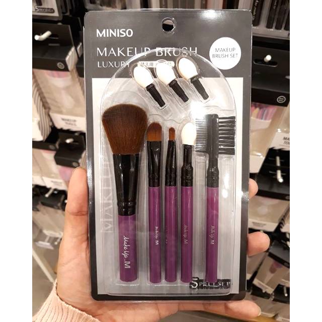 Jual Miniso Makeup Brush Set Kuas Makeup Shopee Indonesia