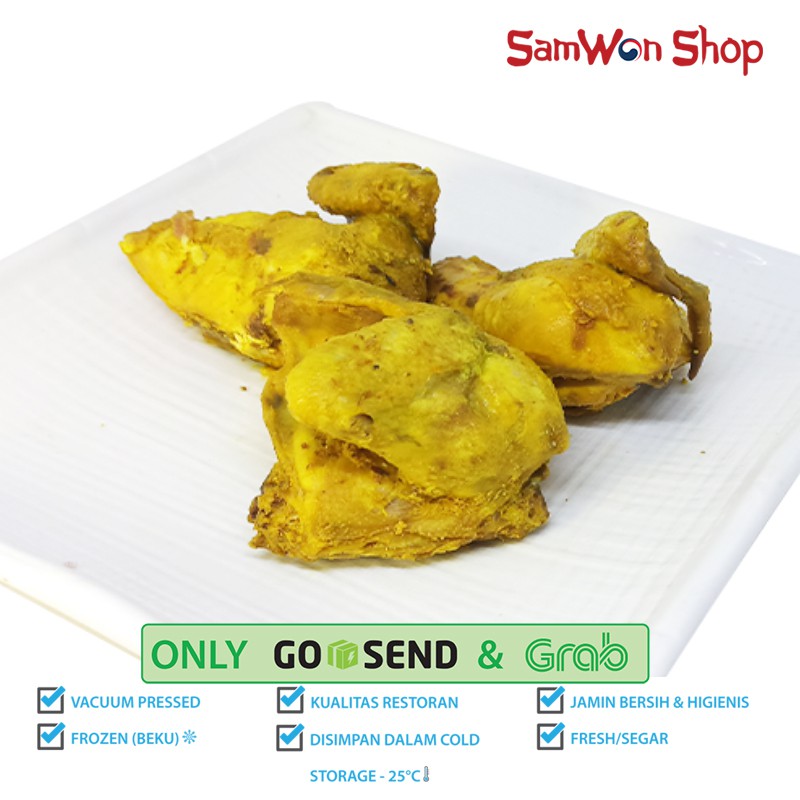 DADA AYAM BUMBU KUNING DAGING AYAM UNGKEP (ISI 12 POTONG) SIAP GORENG