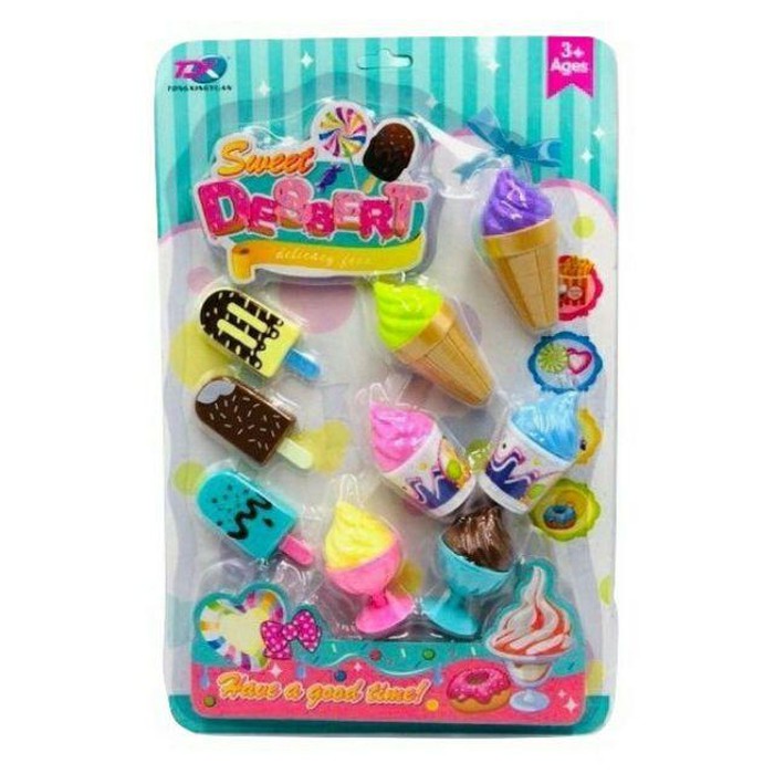Jual Mainan Anak Sweet Dessert Ice Cream Set Isi 9 Pcs Premium Toys 17410 | Shopee Indonesia