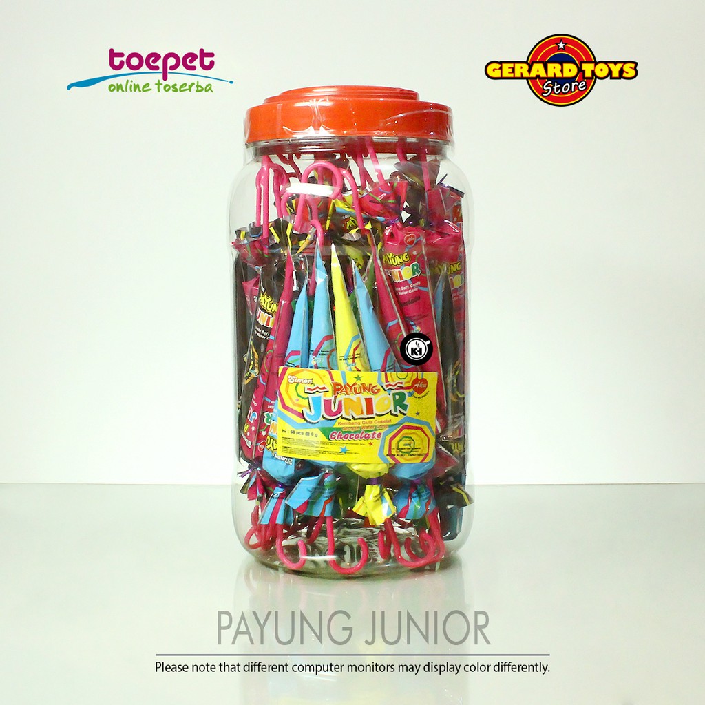 Jual Permen Cokelat Payung Junior Chocolate Toples Isi 60Pcs Enaknya Mantap | Shopee Indonesia