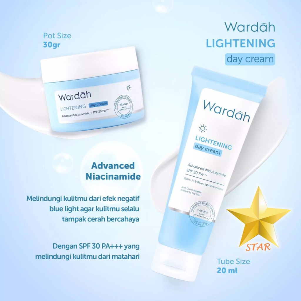 Jual ORIGINAL Wardah Krim Siang dan Malam Tube Lightening Day Cream and(03)