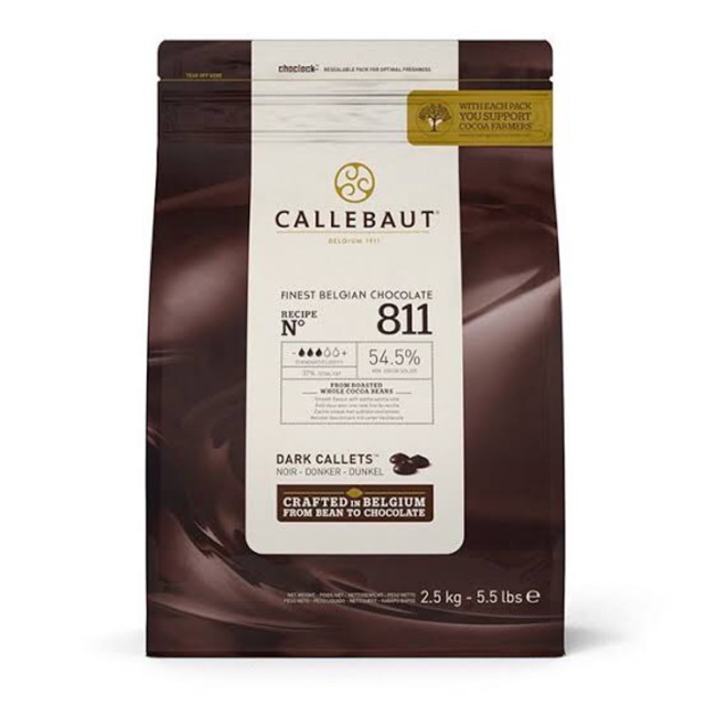 Jual Callebaut Dark Chocolate Couverture 54% 100 Gram / Halal / Calebaut 811 | Shopee Indonesia