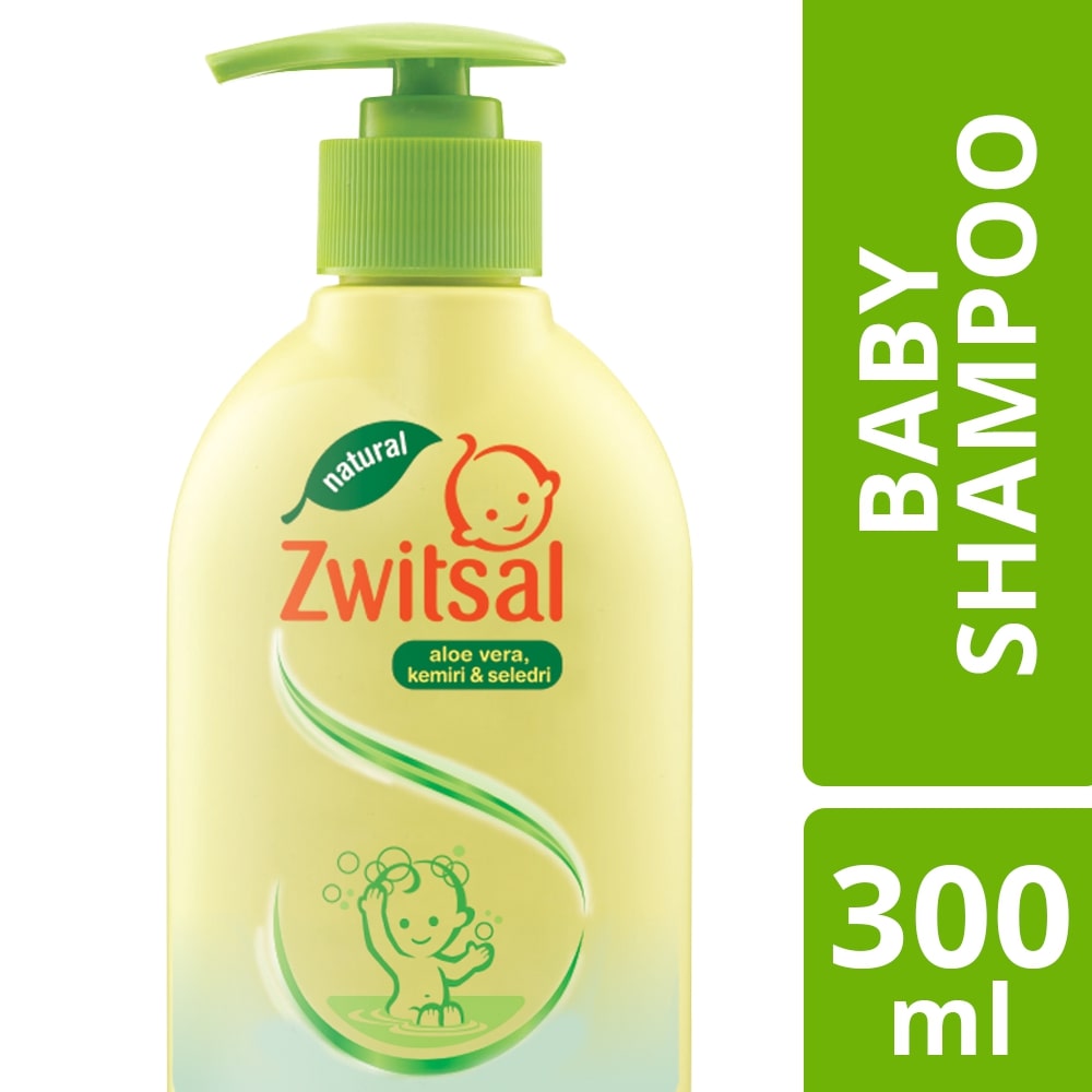 Zwitsal Shampoo Aloe Vera Kemiri Seledri 300 Ml Baby Shampo, Sampo