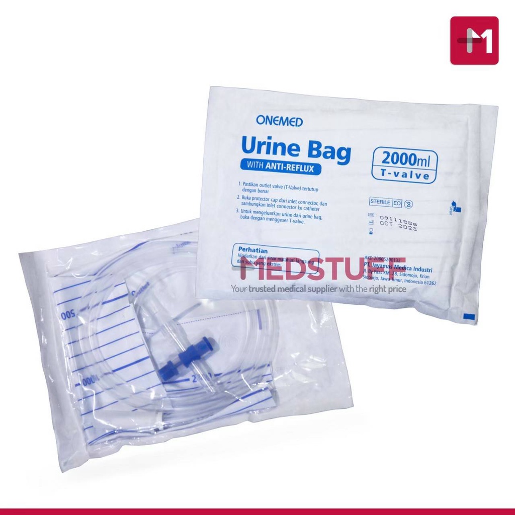 Jual Urine Bag Onemed 2liter Tvalve Kantong Kencing Urin Bag Shopee