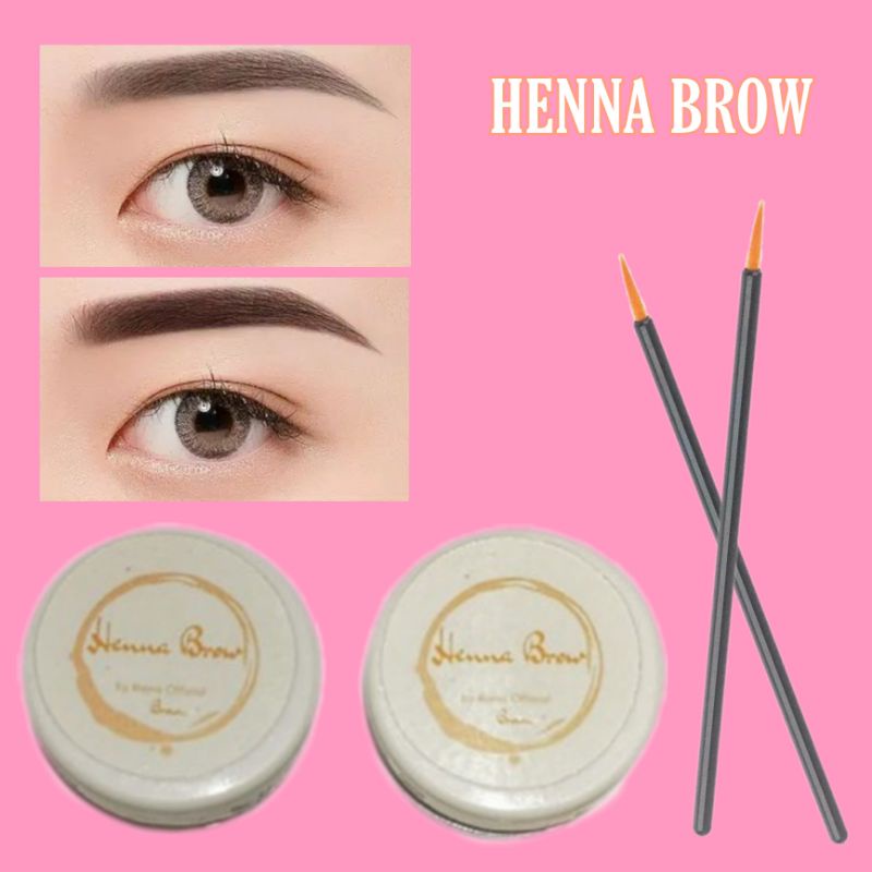 ⭐HS⭐ HENNA ALIS FREE KUAS / HENNA BROW ORIGINAL HALAL 100 / HENNA BROW