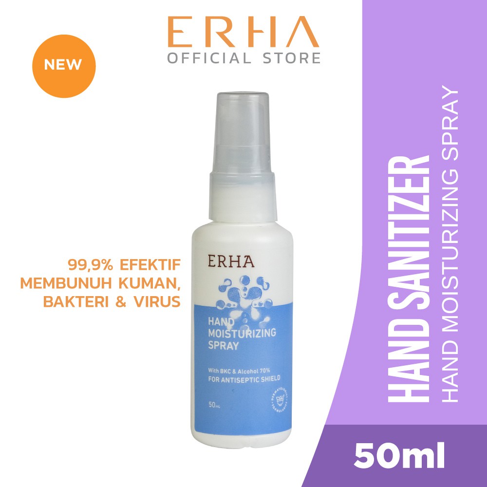 Erha Hand Sanitizer Spray with Moisturizer 50 ml Antibacterial