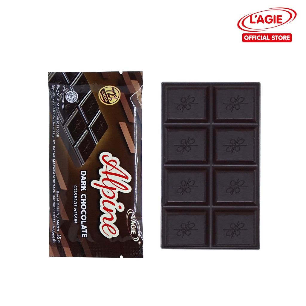 Jual Lagie Coklat Hitam Alpine Dark Chocolate 35Gr | Shopee Indonesia
