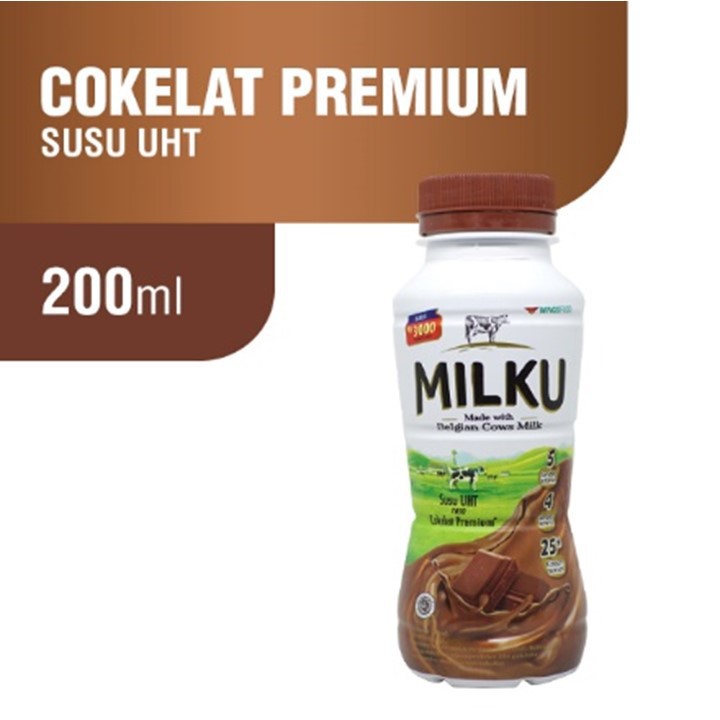 Jual Milku Susu Uht Premium Coklat 200Ml | Shopee Indonesia