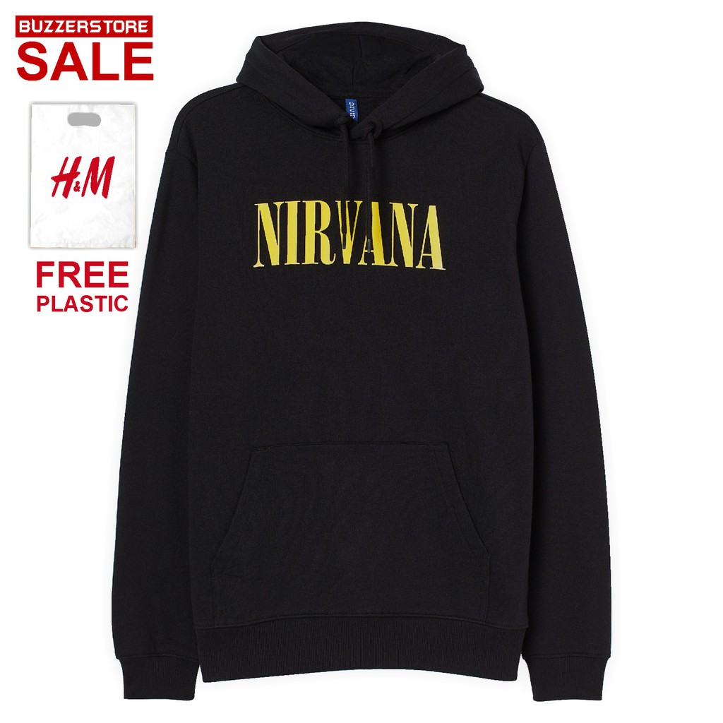 Hoodie HnM Nirvana Black Shopee Indonesia