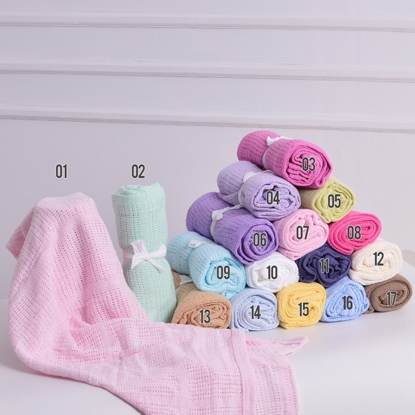 LKC140 Murah !!! Selimut Rajut Cotton Bayi / Baby Size
