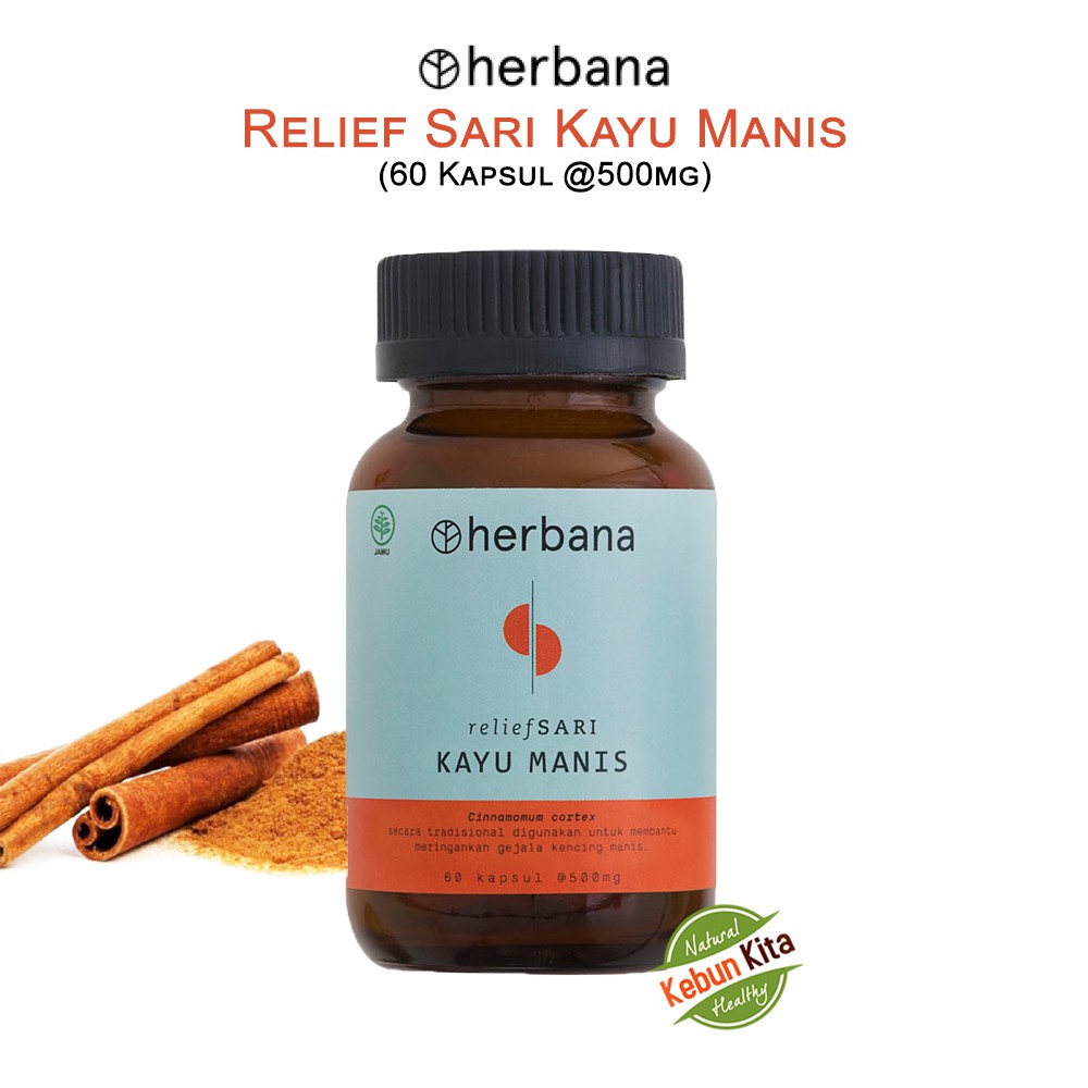 Jual Herbana Relief Sari Kayu Manis 60 Kapsul Shopee Indonesia