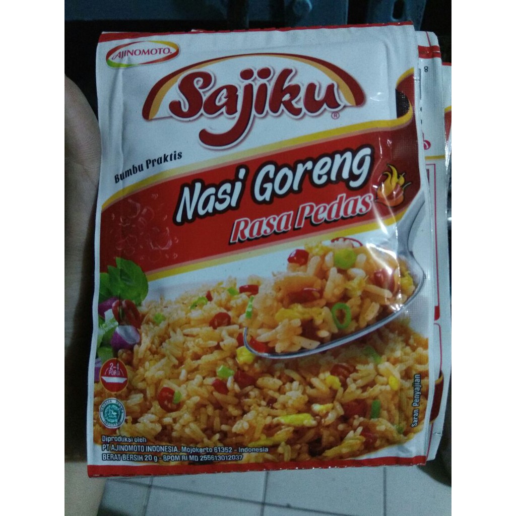 SAJIKU NASI GORENG PEDAS 20 GRAM 1 RENCENG ISI 10 Shopee Indonesia