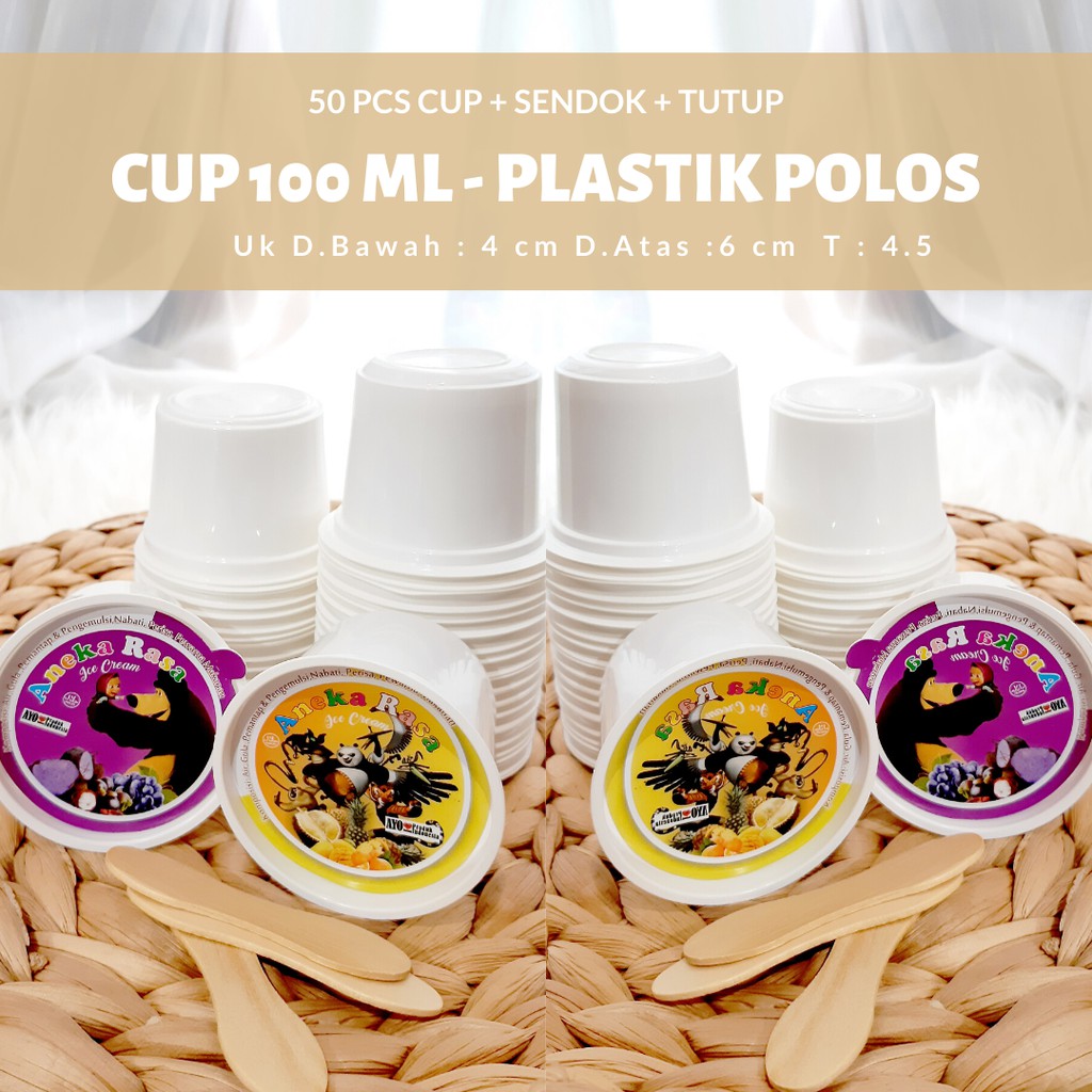 Jual Grosir Paper Cup Es Krim Kertas Wadah Cup Es Krim Cup Ice Cream Karakter Cup Es Krim