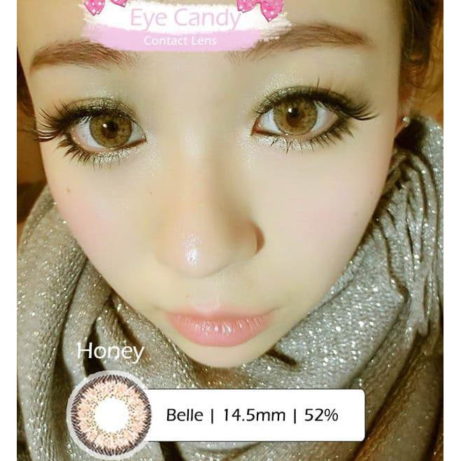 Jual Sale!! Original Softlens Eyecandy Belle Honey - Brown (Coklat Madu) Terbaru | Shopee Indonesia
