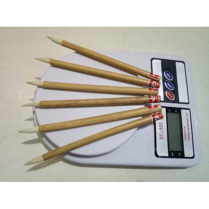 (Price!!) Kuas Cina / Koas Mau Pit Bambu 0,8 Cm Shopee