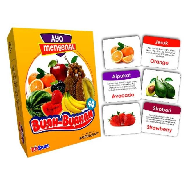 BUAH Flashcard Kartu Belajar Seri Ayo Mengenal Buah