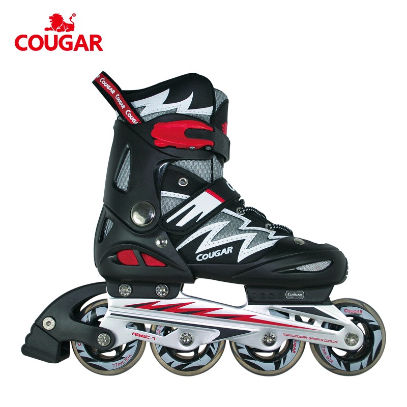 Jual Sepatu Roda Anak Inline Skate Cougar MZS835L Hitam Putih Indonesia