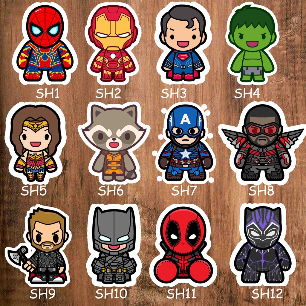Jual stiker sticker superhero super hero marvel Shopee Indonesia