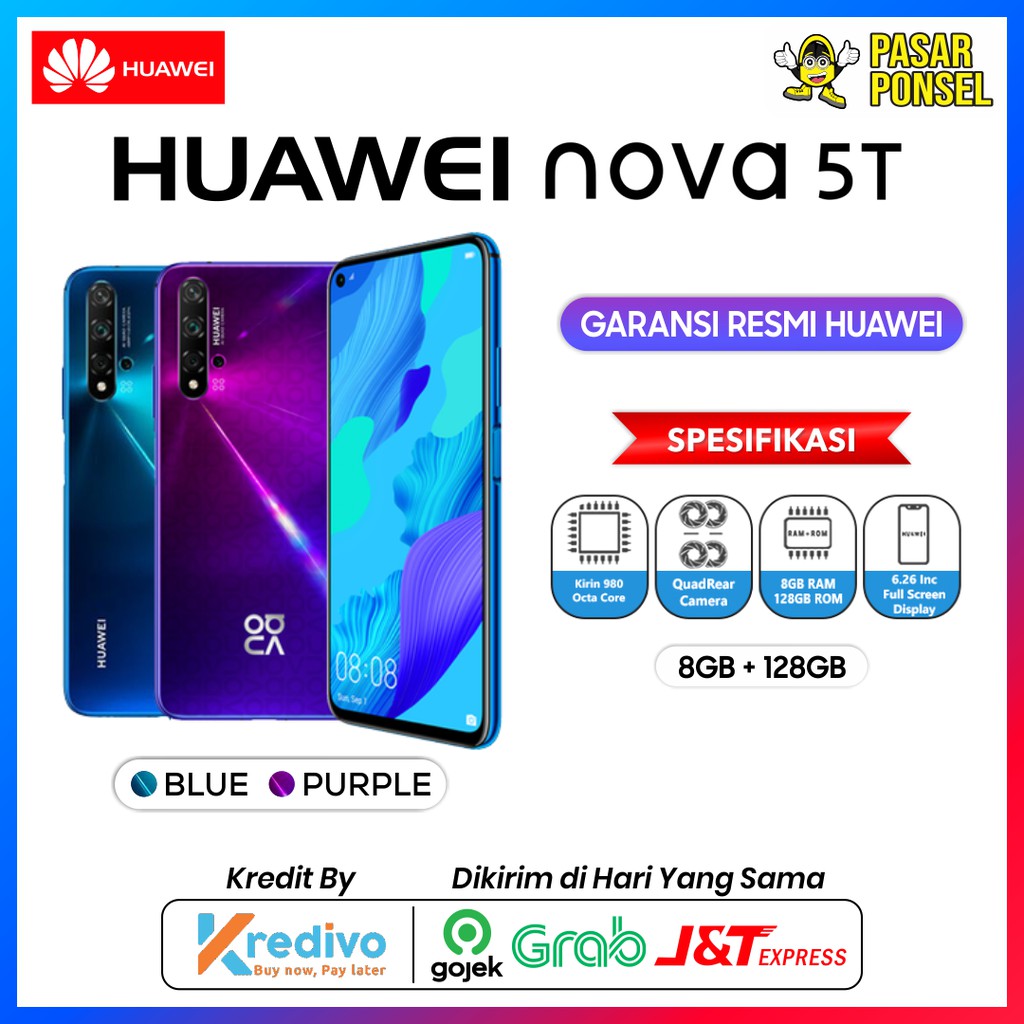 HP HUAWEI NOVA 5T 8/128GB GARANSI RESMI TERMURAH SESURABAYA Shopee