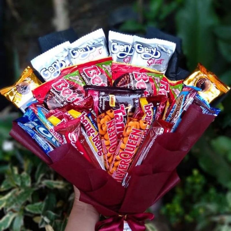 Jual Buket Snack / Buket Jajanan / Buket Coklat | Shopee Indonesia