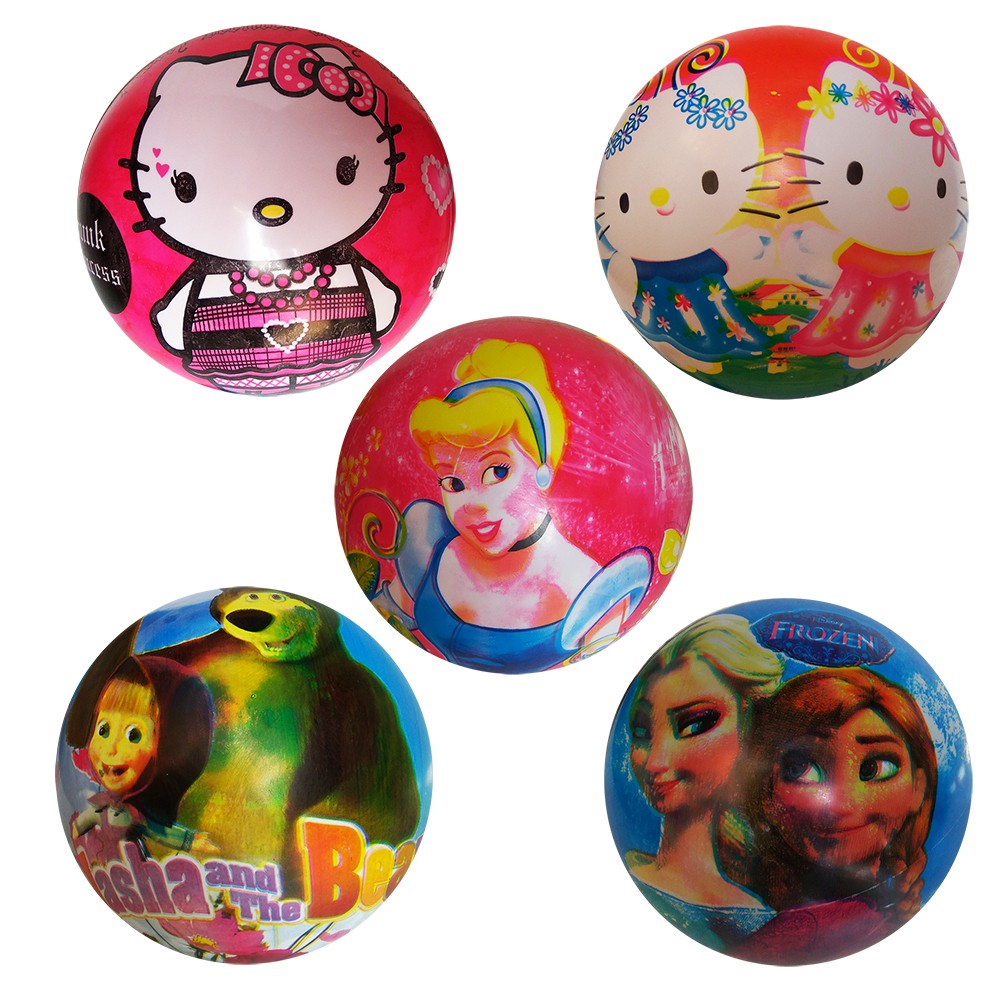 Jual Mainan Anak Bola Karet Tiup Motif Bola Karakter - Anak Perempuan | Shopee Indonesia