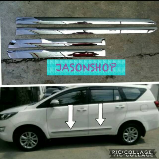 Jual lis body samping INNOVA REBORN 20162021 side body moulding hitam