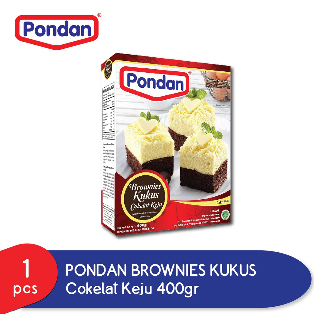 Pondan Brownies Kukus Coklat Keju 400gr Shopee Indonesia