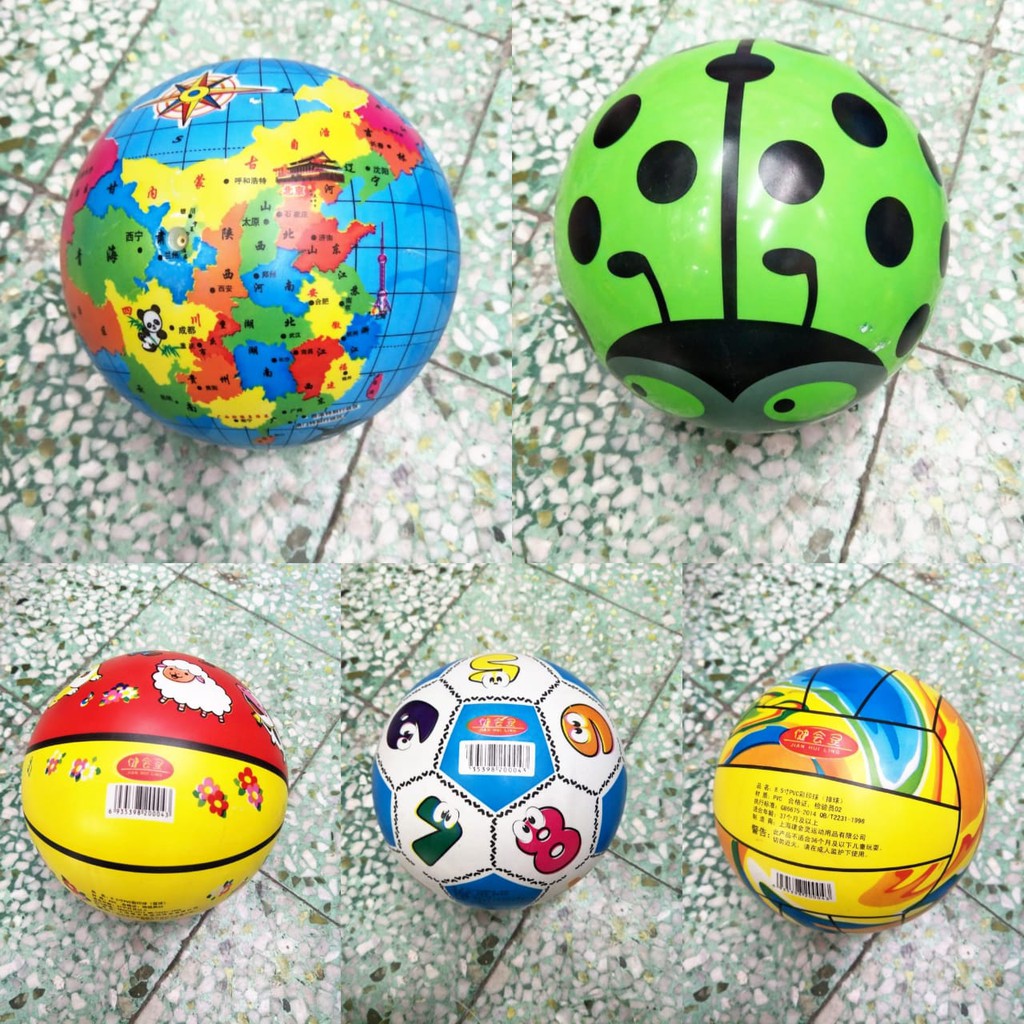 RB BO001 Mainan Bola Karet Tiup Karakter Anak | Shopee Indonesia